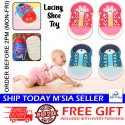 Little B House Lacing Shoe Tie a Shoe Wooden Toy Montessori Early Education Mainan Tali Kasut - BT30