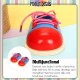 Little B House Lacing Shoe Tie a Shoe Wooden Toy Montessori Early Education Mainan Tali Kasut - BT30