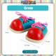 Little B House Lacing Shoe Tie a Shoe Wooden Toy Montessori Early Education Mainan Tali Kasut - BT30