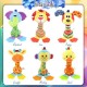 Little B House Newborn Cartoon Bed Hanging Rattle Handbells Teether Squeaker Plush Toys Rattle Bayi - BT38