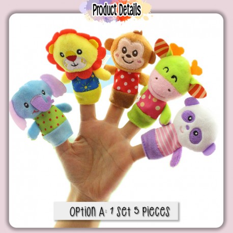 Little B House Happy Monkey Animals Finger Puppets Story Telling Montessori Toy Patung Jari - BT42
