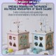 [Little B House] Wooden Activity Cube Toy Maze Shape Sorter Educational Montessori Toy Mainan Manik - BT159