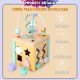 [Little B House] Wooden Activity Cube Toy Maze Shape Sorter Educational Montessori Toy Mainan Manik - BT159