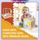 [Little B House] Wooden Activity Cube Toy Maze Shape Sorter Educational Montessori Toy Mainan Manik - BT159