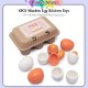 [Little B House] Wooden Egg Toys 3 Pairs Artificial Nest Fake Eggs Kitchen Pretend Play Toy Mainan Telur-BT164