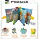 Little B House Baby Soft Toys Animal Cloth Book Newborn Early Fabric Book Rattles Toy Buku Kain - BKM01