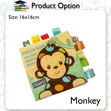 Little B House Baby Soft Toys Animal Cloth Book Newborn Early Fabric Book Rattles Toy Buku Kain - BKM01