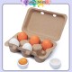 [Little B House] Wooden Egg Toys 3 Pairs Artificial Nest Fake Eggs Kitchen Pretend Play Toy Mainan Telur-BT164