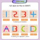 [Little B House]Wooden Geometric Shape Column Set Digital/Letter Blocks Board Game Mainan Montessori-BT165
