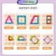 [Little B House]Wooden Geometric Shape Column Set Digital/Letter Blocks Board Game Mainan Montessori-BT165