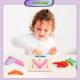 [Little B House]Wooden Geometric Shape Column Set Digital/Letter Blocks Board Game Mainan Montessori-BT165