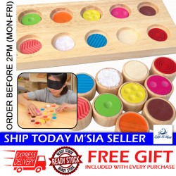 [Little B House] Memory Touch Flap Children Puzzle Wood Baby Color Educational Toy 早教记忆触摸玩具Mainan Montessori -BT168