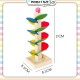 Little B House Colorful Wooden Spiral Tree Leaves Tower Build Ball Game Montessori Toy 滚珠玩具 Mainan Bola - BT51