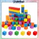Little B House Wooden 100pcs Colorful Cube Stack Blocks Brick Montessori Toy 立方体堆搭积木 Blok Kiub - BT56