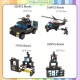 [Little B House] City Police Mobile Command Center Helicopter 8 in 1 Building Blocks Bricks 警察积木 Blok Polis -BT184