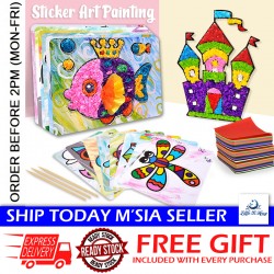 Little B House DIY 3D Knead Paper Sticker Magic Art Materials Set Montessori Toy Mainan Seni - BT61