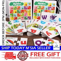 Little B House Alphabet Cards Letters Cognition Practice Spell Letters Matching Puzzle Kad ABC - BT72