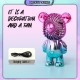 [Little B House] Portable Colorful Cartoon Small Fan Usb Charging Mini Bearbrick Fan Kipas Beruang - TV11