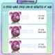 [Little B House] Portable Colorful Cartoon Small Fan Usb Charging Mini Bearbrick Fan Kipas Beruang - TV11