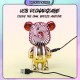 [Little B House] Portable Colorful Cartoon Small Fan Usb Charging Mini Bearbrick Fan Kipas Beruang - TV11