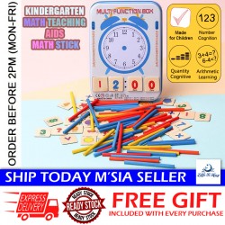 Little B House Wooden Counting Bar Multifunction Box Early Learning Montessori Toy Mainan Nombor - BT79
