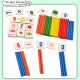 Little B House Wooden Counting Bar Multifunction Box Early Learning Montessori Toy Mainan Nombor - BT79