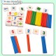 Little B House Wooden Counting Bar Multifunction Box Early Learning Montessori Toy 数字玩具 Mainan Nombor - BT79