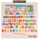Little B House Wooden Puzzle Math Number Puzzle Sorting Toy Plate Counting Game Mainan Matematik- BT88