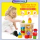 [Little B House] Wooden Building Blocks Activity Cube Shape Matching Round Montessori Toy Mainan Bentuk-BT198
