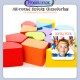 [Little B House] Wooden Building Blocks Activity Cube Shape Matching Round Montessori Toy Mainan Bentuk-BT198