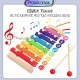 [Little B House] Colorful 8 Different Tones Hand Knock Wood Piano Xylophone 8 音手敲琴 Mainan Musik - BT199