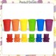 [Little B House] Montessori Learning Toys Rainbow Colored Counting Bears with Cups Mainan Matematik-BT215