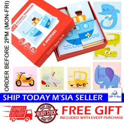 Little B House TOI Wooden Transport Farm Animal Big Puzzle Develop Educational Toy Puzzle Kayu - BT98