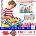 Little B House 295Pcs DIY Mushroom Nail Beads Kit Educational Composite Puzzles Toys Mainan Papan - BT313