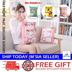 [Little B House] 8pcs Piggy Pudding Dinosaur Rabbit Soft Plush Toy Snack Pillow Bantal Peluk Comel -BT228