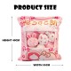 [Little B House] 8pcs Piggy Pudding Dinosaur Rabbit Soft Plush Toy Snack Pillow Bantal Peluk Comel -BT228