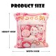[Little B House] 8pcs Piggy Pudding Dinosaur Rabbit Soft Plush Toy Snack Pillow 零食抱枕 Bantal Peluk Comel -BT228