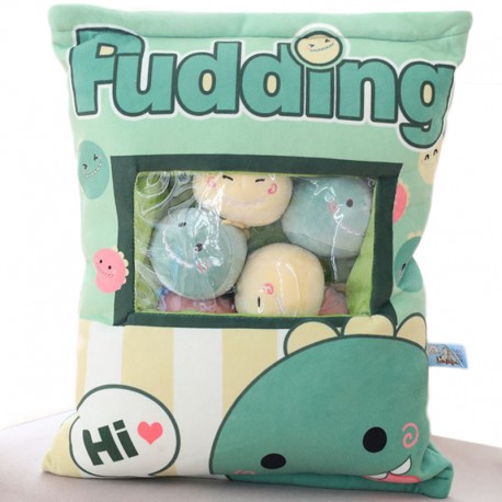 [Little B House] 8pcs Piggy Pudding Dinosaur Rabbit Soft Plush Toy Snack Pillow Bantal Peluk Comel -BT228