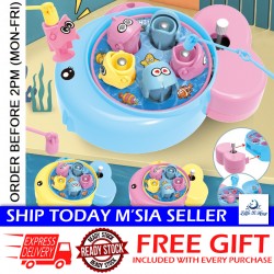 Little B House Clockwork Magnetic Fishing Toy Interactive Toys For Children Mainan Memancing Ikan - BT316