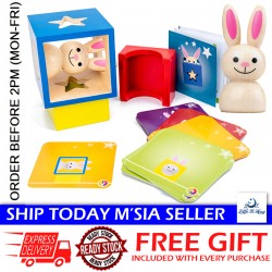 Little B House Rabbit Magic Puzzle Box Wooden Tabletop Game Montessori Toy Mainan Montessori - BT318