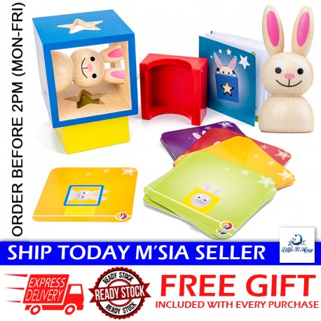 Little B House Rabbit Magic Puzzle Box Wooden Tabletop Game Montessori Toy Mainan Montessori - BT318