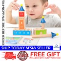 Little B House Educational Wooden Castle Puzzle DIY Assemble Building Blocks Toy Mainan Montessori - BT319