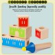 Little B House Educational Wooden Castle Puzzle DIY Assemble Building Blocks Toy Mainan Montessori - BT319
