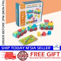 Little B House Wooden Train Shape Cognition Vehicle Montessori Toys Kids Puzzle 智趣小火车 Mainan Kereta Api - BT322