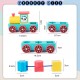 Little B House Wooden Train Shape Cognition Vehicle Montessori Toys Kids Puzzle Mainan Kereta Api - BT322
