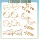 Little B House Korean Gold Silver Geometry Triangle Hair Pin Hair Clip Accessories Jepit Rambut - H05