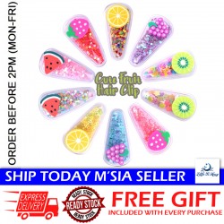 Little B House Cute Quicksand Fruits Hair Clip Baby Kids Bangs Hair Accessories Klip Rambut - H07