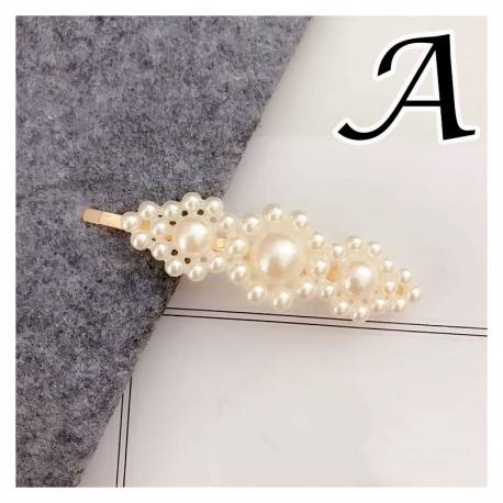 Little B House Korean Style Pearl Design Hairpin Hair Accessory Crystal Hair Clips Jepit Rambut - H39