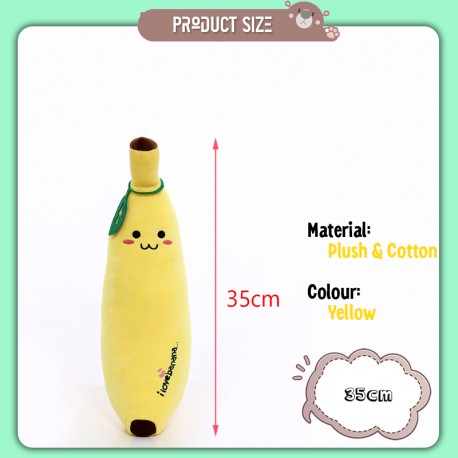 [Little B House] Cartoon Lovely Cotton Banana Plush Toy Doll Pillow Birthday Gift Bantal Pisang - BT273