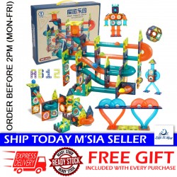 [Little B House] Magnetic Building Blocks Transparent Tile Ball Kids Educational Toy Mainan Magnet - BT282